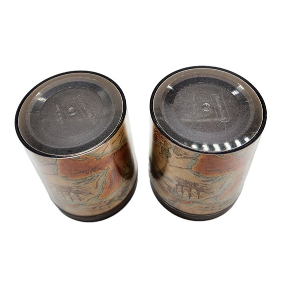 VTG Thermo-Serve Old World Map Discovery Cup Set of 2 8 oz. 1970's - Picture 2 of 6